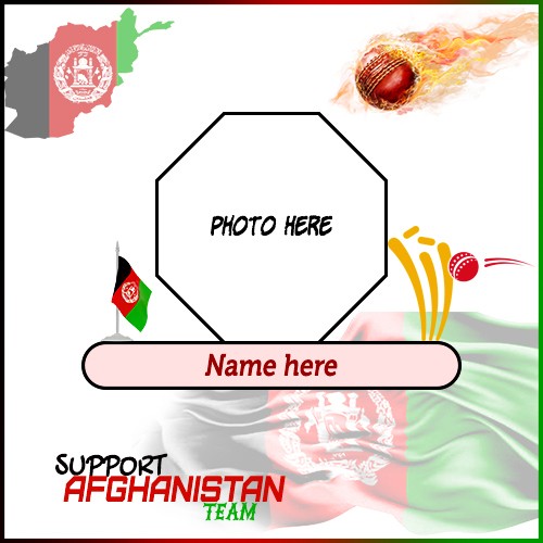 Icc World Cup 2025 Support Team Afghanistan Photo Frame With Name